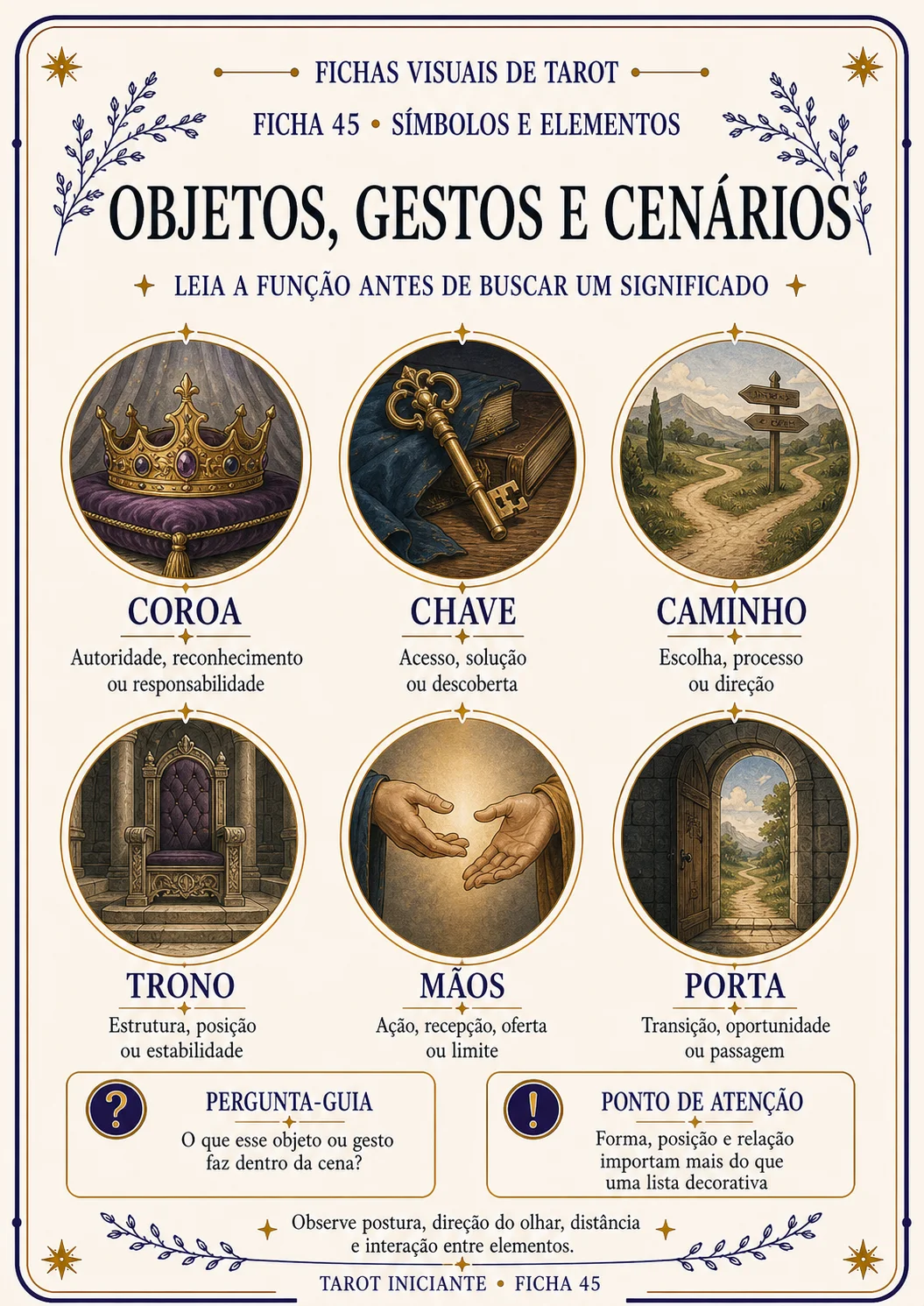 Ficha visual Objetos, Gestos e Cenários