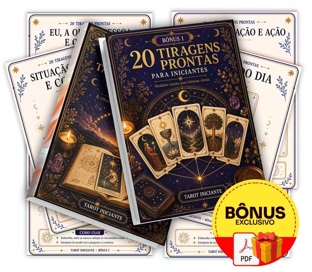 Mockup do bônus 20 Tiragens Prontas para Iniciantes