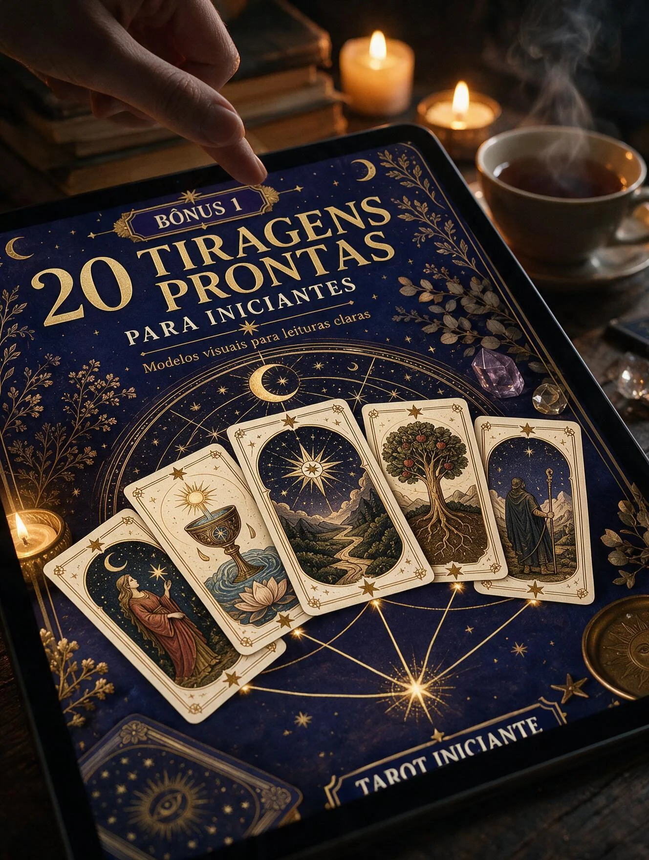 20 Tiragens Prontas acessadas no tablet